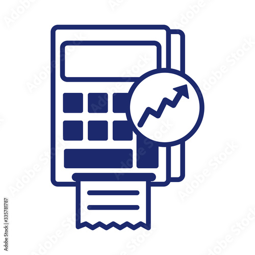 voucher with price hike arrow up infographic line style