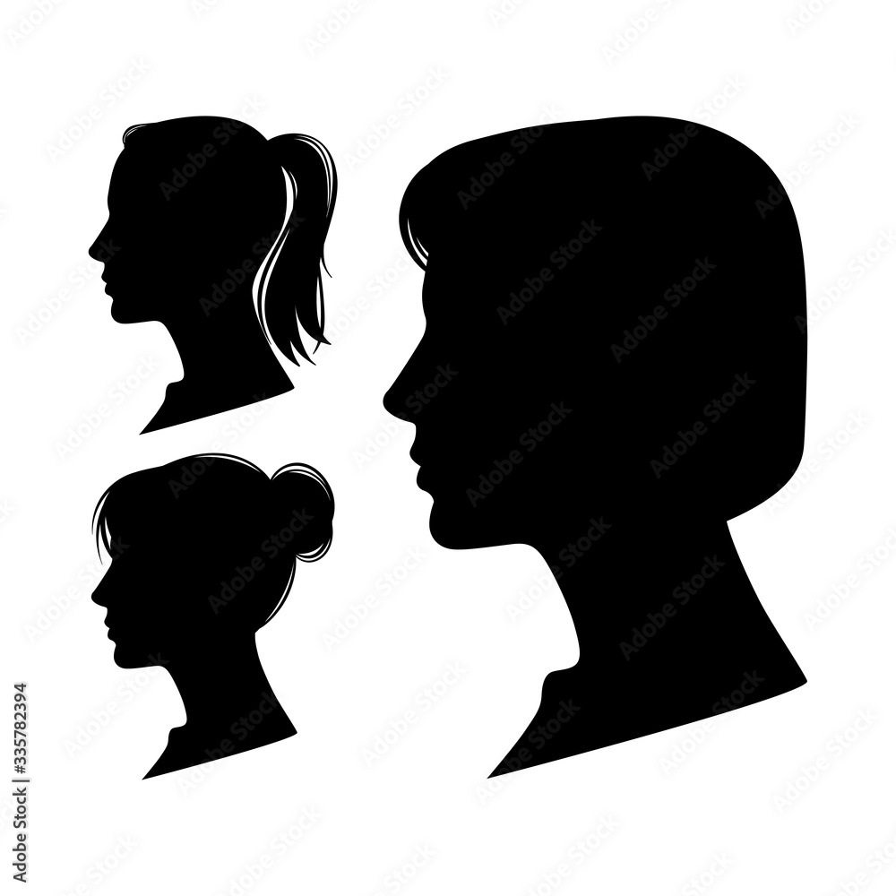 Women profiles illustration