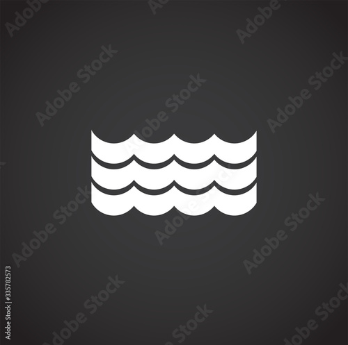 Wave related icon on background for graphic and web design. Creative illustration concept symbol for web or mobile app © Viktorija