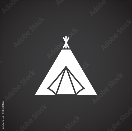 Tent related icon on background for graphic and web design. Creative illustration concept symbol for web or mobile app © Viktorija
