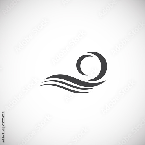 Fototapeta Naklejka Na Ścianę i Meble -  Wave related icon on background for graphic and web design. Creative illustration concept symbol for web or mobile app