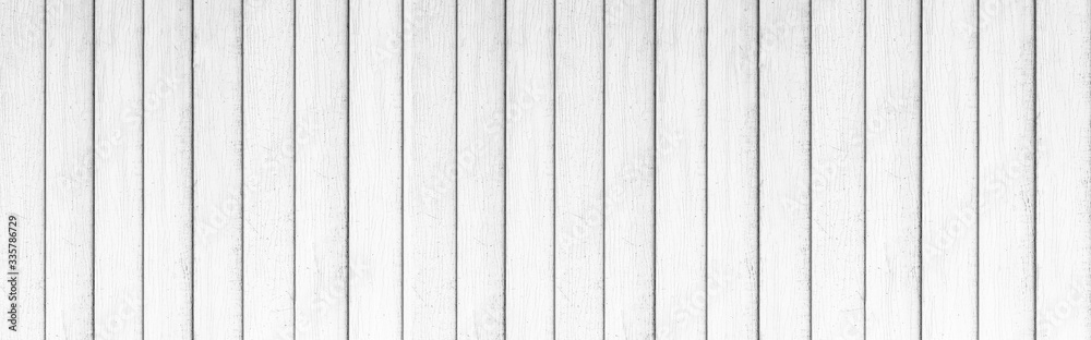 Panorama of white wood plank texture and seamless background Panorama of white wood plank texture and seamless background