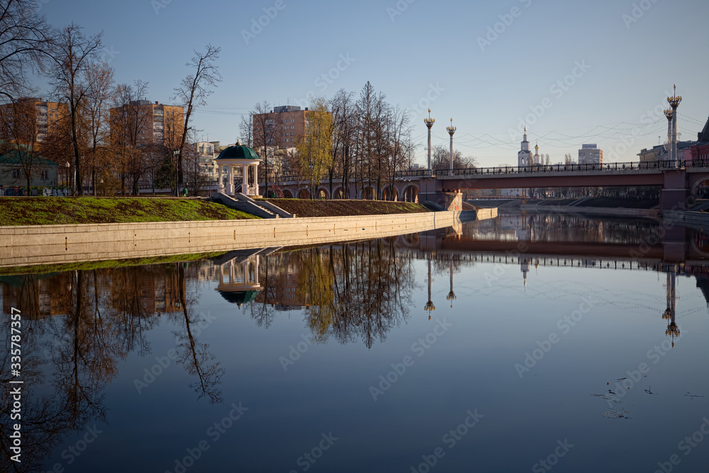 View of the Orlik river embankment of the city.