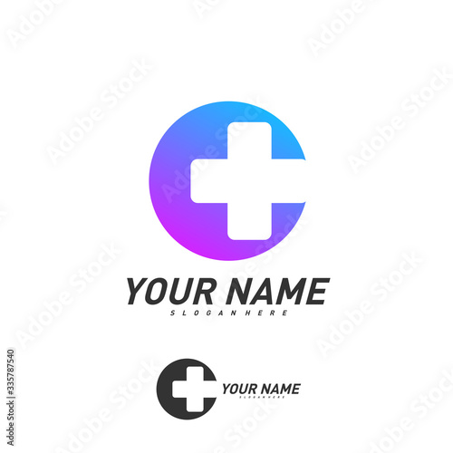 Initial C plus logo design vector template, Creative Health logo concepts
