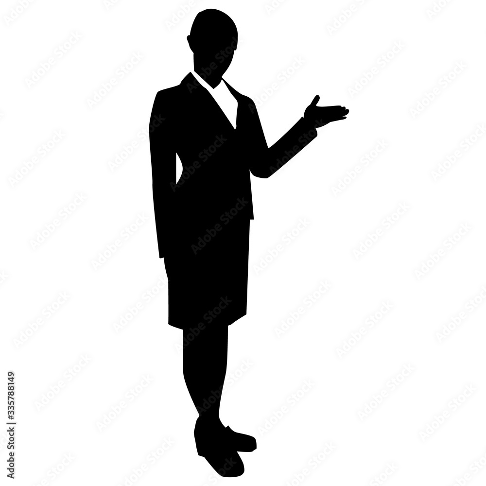 案内 女性 シルエット 案内 女性 シルエット