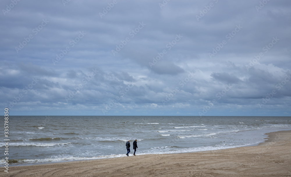 At the Beach and dunes Julianadorp Netherlands. Northsea coast.