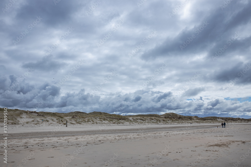Beach and dunes Julianadorp Netherlands. Northsea coast.