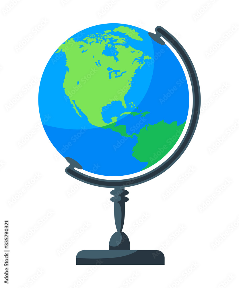 School earth globe isolated on white background School earth globe isolated on white background