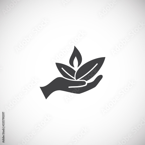 Yoga related icon on background for graphic and web design. Creative illustration concept symbol for web or mobile app
