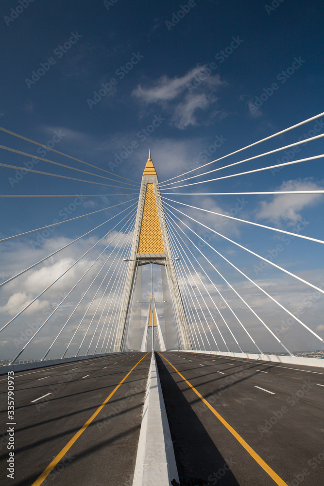 bridge, architecture, sky, cable