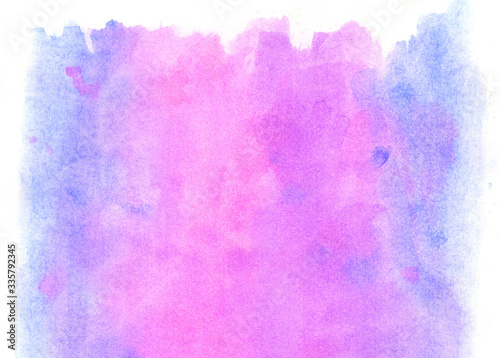 Abstract pink and blue watercolor background