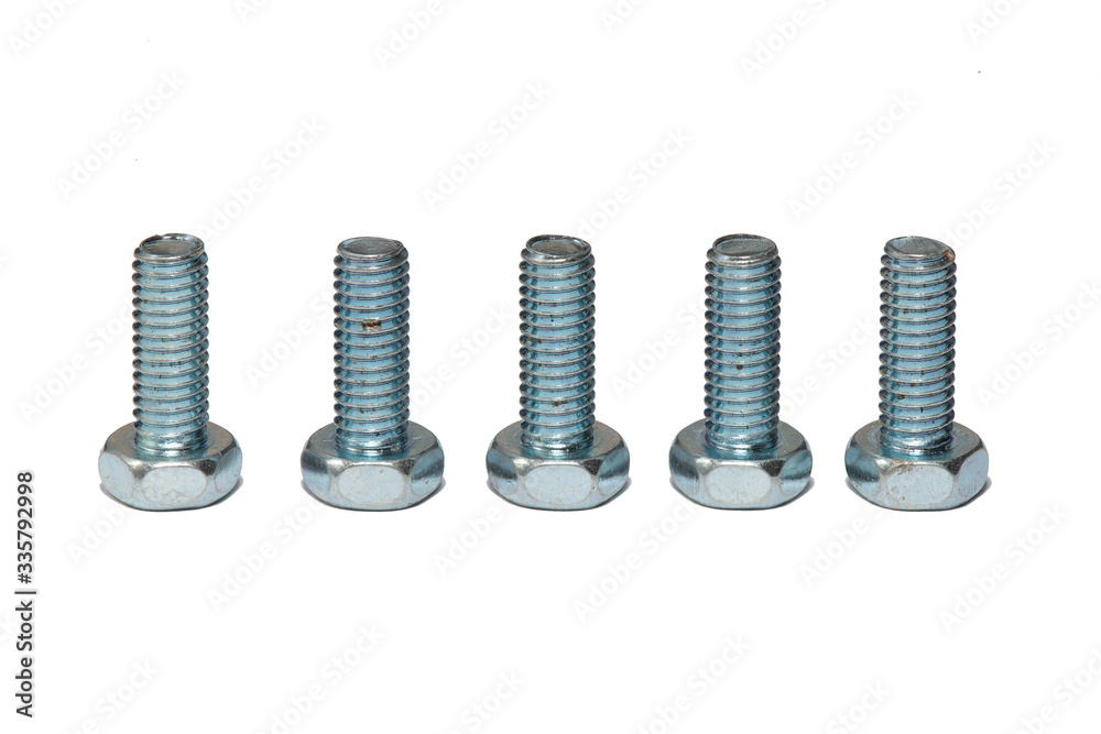 Steel screws isolated on a white background. Steel screws isolated on a white background.