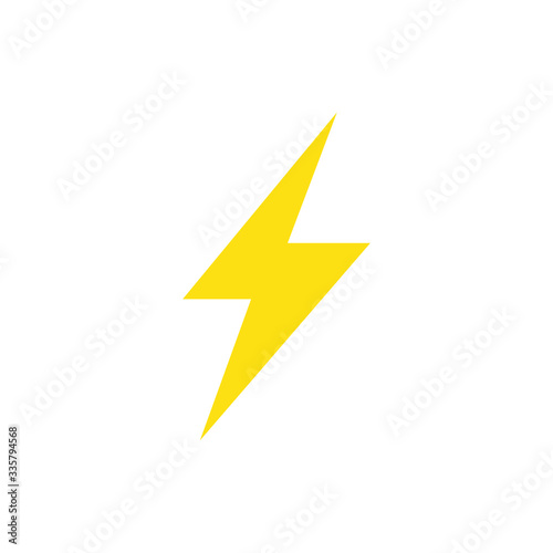 lightning bolt icon vector simple design
