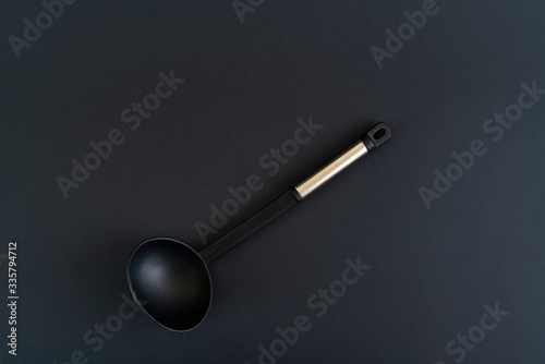 a simple cook food ladle isolated against the colorful background, minimal simlple concept, healthy diet