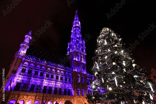 view of Christmas Brussels, Belgium photo