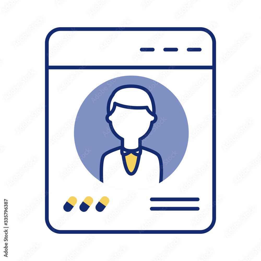 webpage with doctor health online line style webpage with doctor health online line style