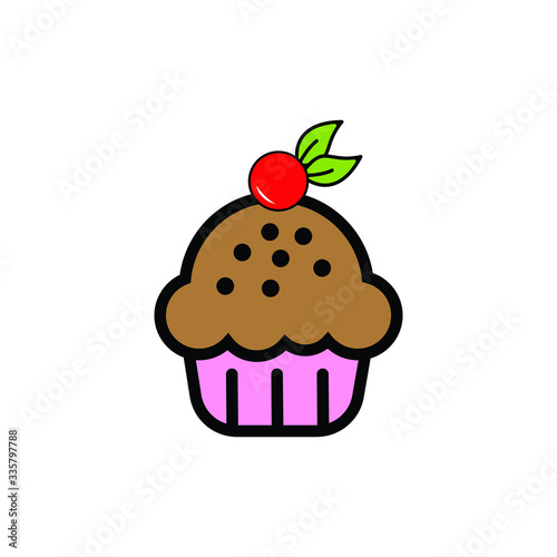Cake illustration vector simple design