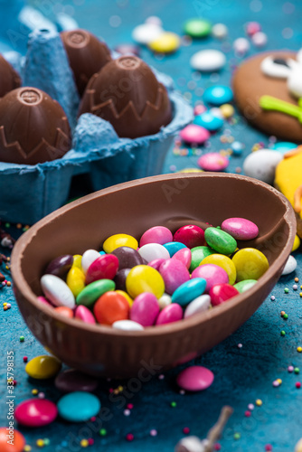 Colorful Easter Egg. Festive Sweet Treat. Spring Holiday Season