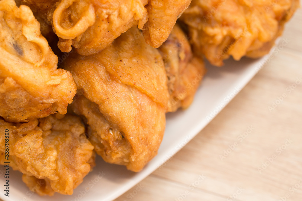 fried chicken southern style with potato and drink menu