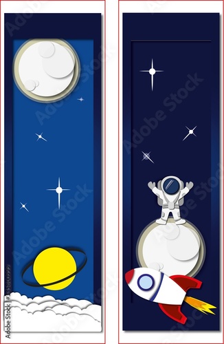 moon and stars and bookmark