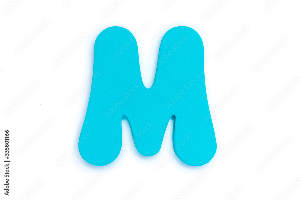 Colored letter M on white background, symbol and sign. template. isolated Colored letter M on white background, symbol and sign. template. isolated
