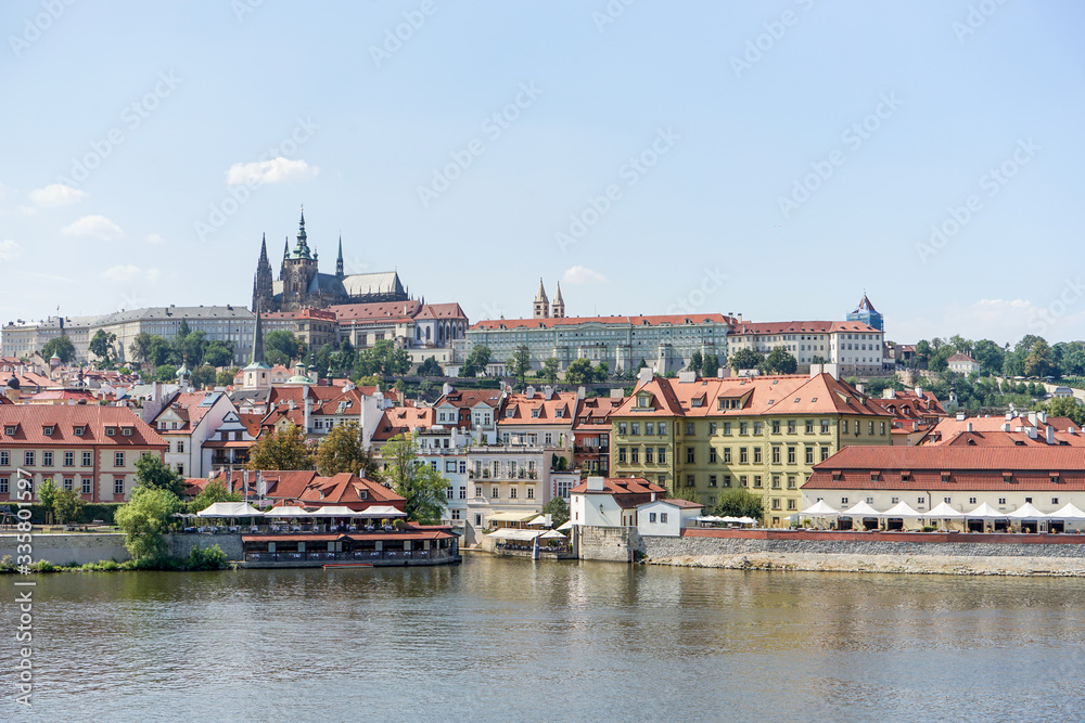 View over the Vltava to the Prague Castle