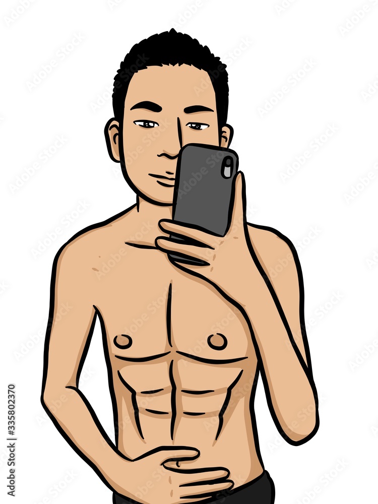 cartoon cute sexy man on white background cartoon cute sexy man on white background
