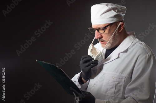 The doctor examines the res...