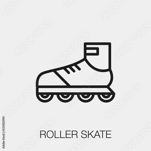 roller skate icon vector sign symbol