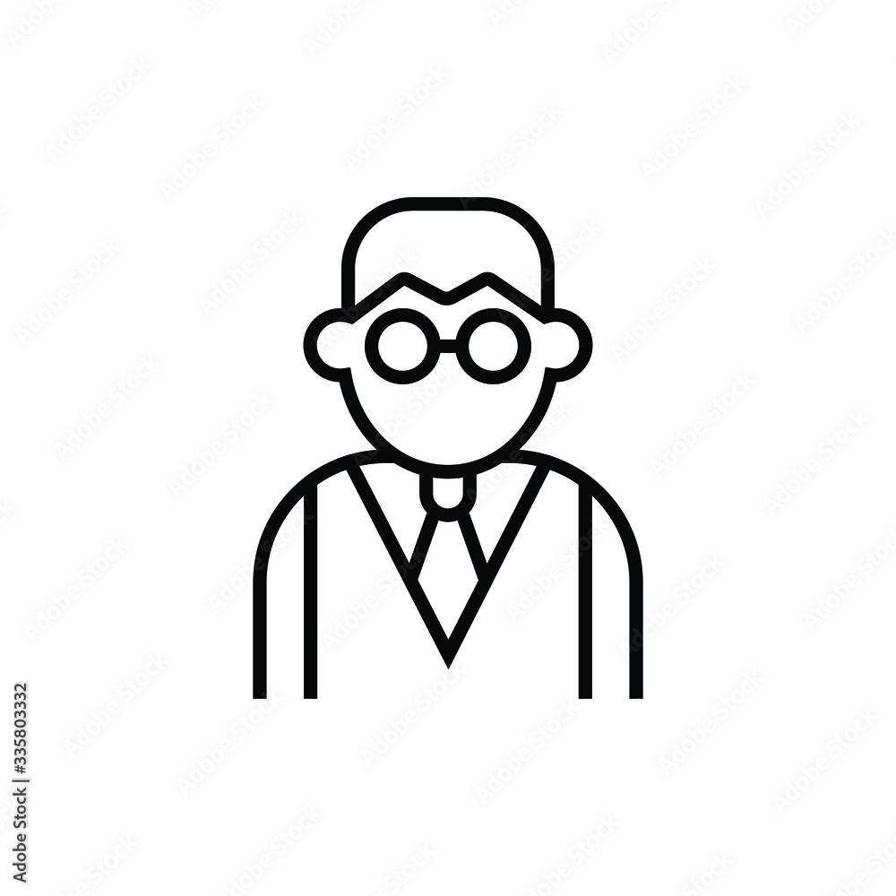 Avatar businessman with glasses