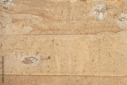 Texture of old board. Wooden scratched and dirty surface.