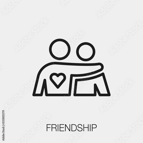 friendship icon vector sign symbol