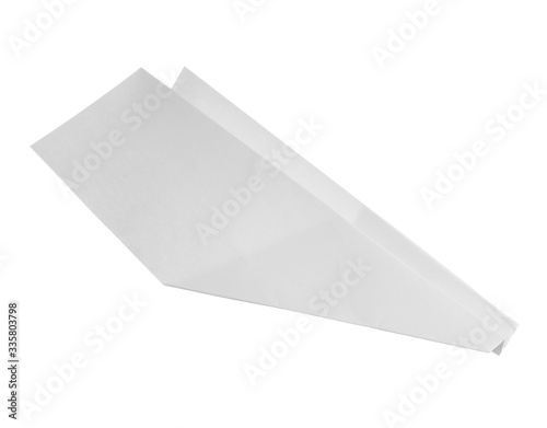 Paper airplane isolated on white background,clipping path