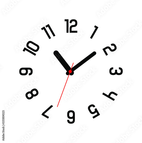 clock isolated on white background