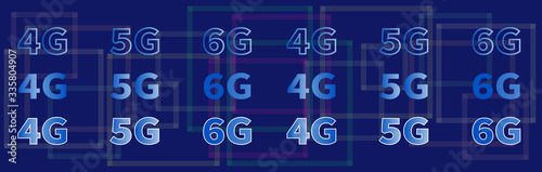 4G 5G 6G data rate technology business concept