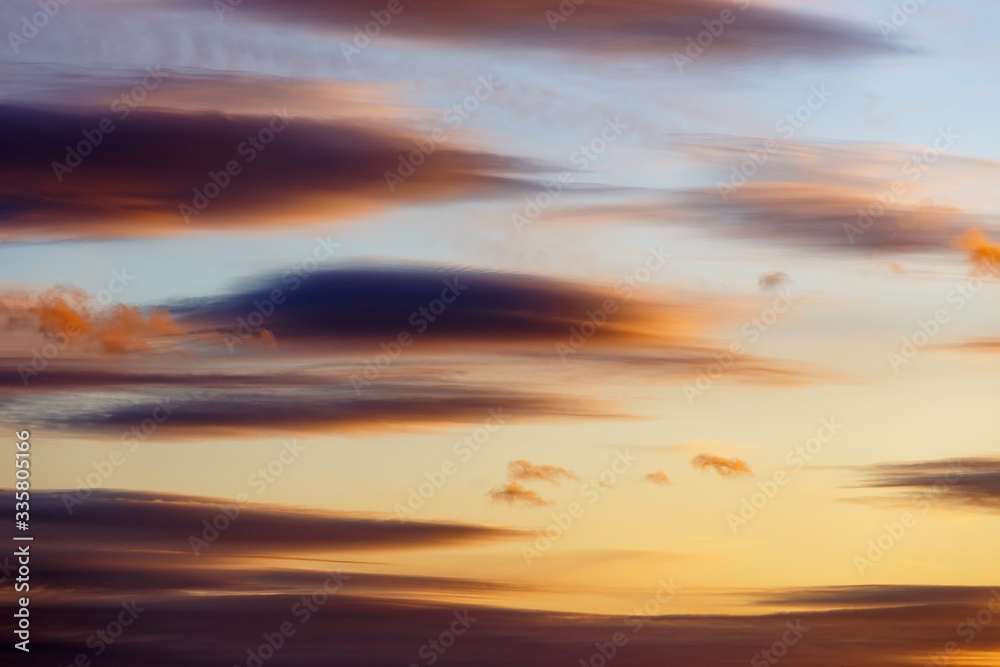 Fototapeta premium Dramatic sunset over the sea. Sky background