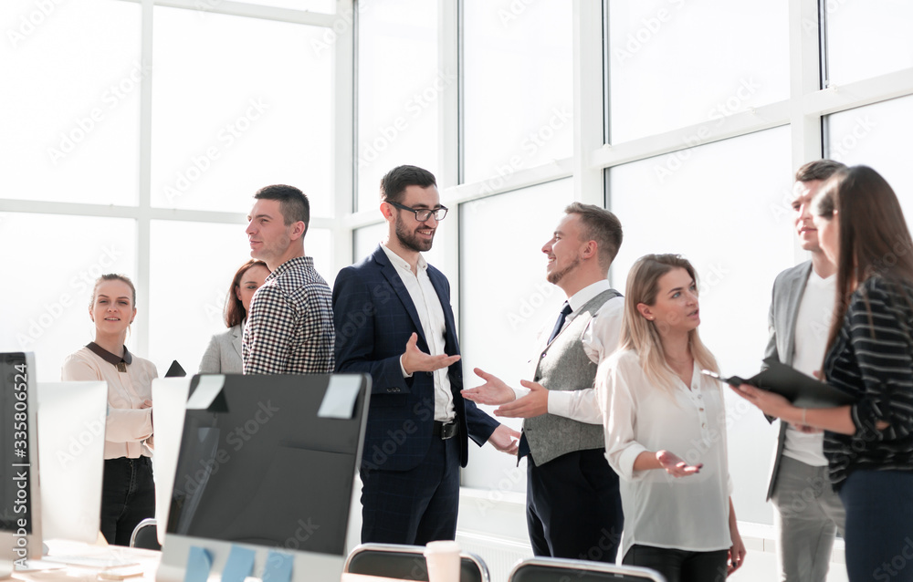workplace employees in a modern office. business concept workplace employees in a modern office. business concept