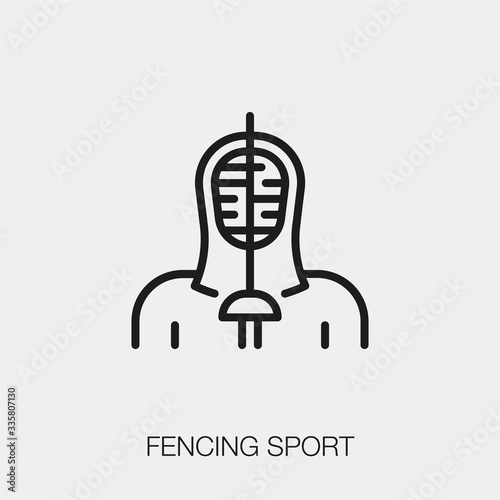fencing icon vector sign symbol