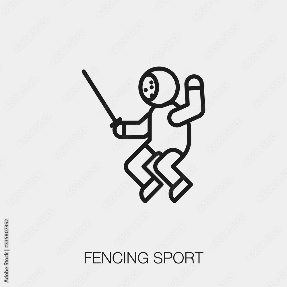 fencing icon vector sign symbol fencing icon vector sign symbol