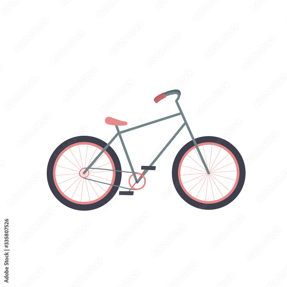 Bicycle active city transportation illustration
