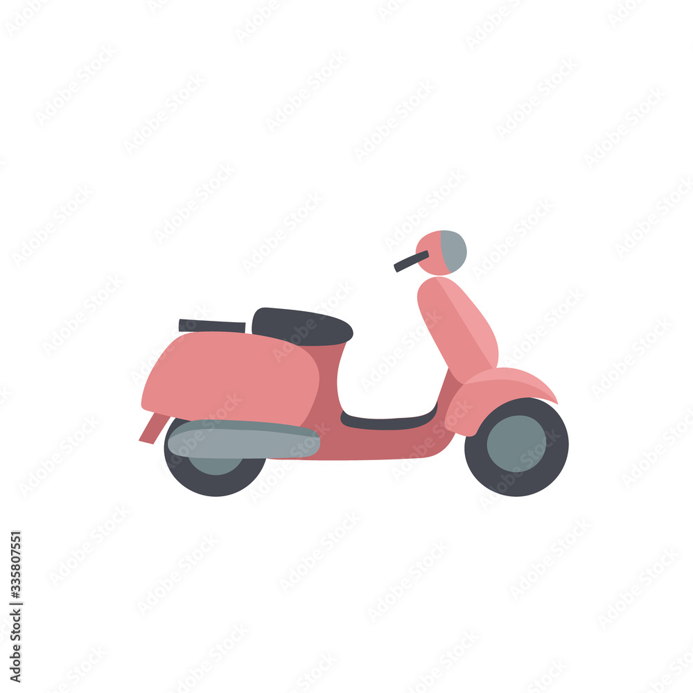 Motorcycle scooter transportation illustration