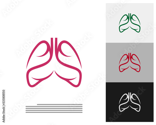 Lungs Logo Template Design Vector, Emblem, Design Concept, Creative Symbol, Icon