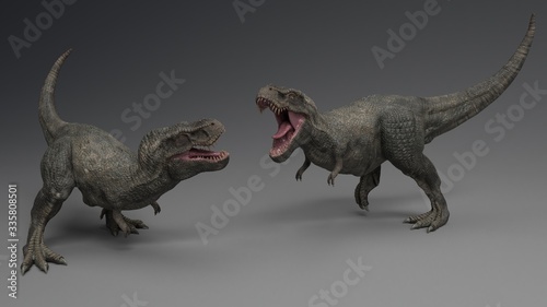 3D rendering of Dinosaur , isolated on white background, 3d render © racksuz