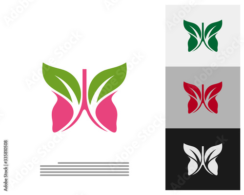 Nature Lungs Logo Template Design Vector, Emblem, Design Concept, Creative Symbol, Icon