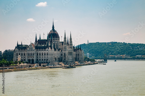 Hungarian Parliament Building with danube river in Budapest, Hungary © Sanga