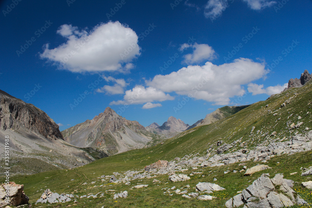 summer trekking to the Roburent lakes in the Stura Valley