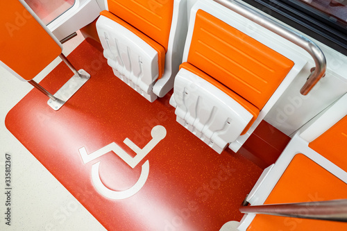 Disabled place in the subwa...