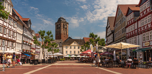 Bad Hersfeld, Linggplatz mit Blick auf die Stadtkirche