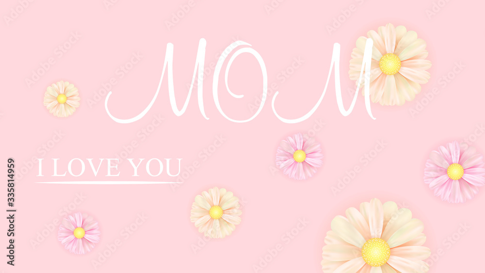 Mother's day illustration. Simple vector illustration for UI and UX, website or mobile application