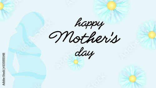 Mother's day illustration. Simple vector illustration for UI and UX, website or mobile application